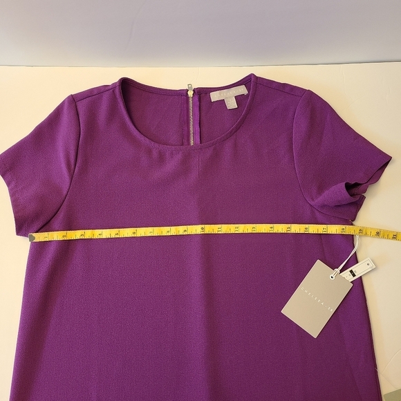 Chelsea 28 Crepe Shift Dress In Purple - Picture 12 of 14